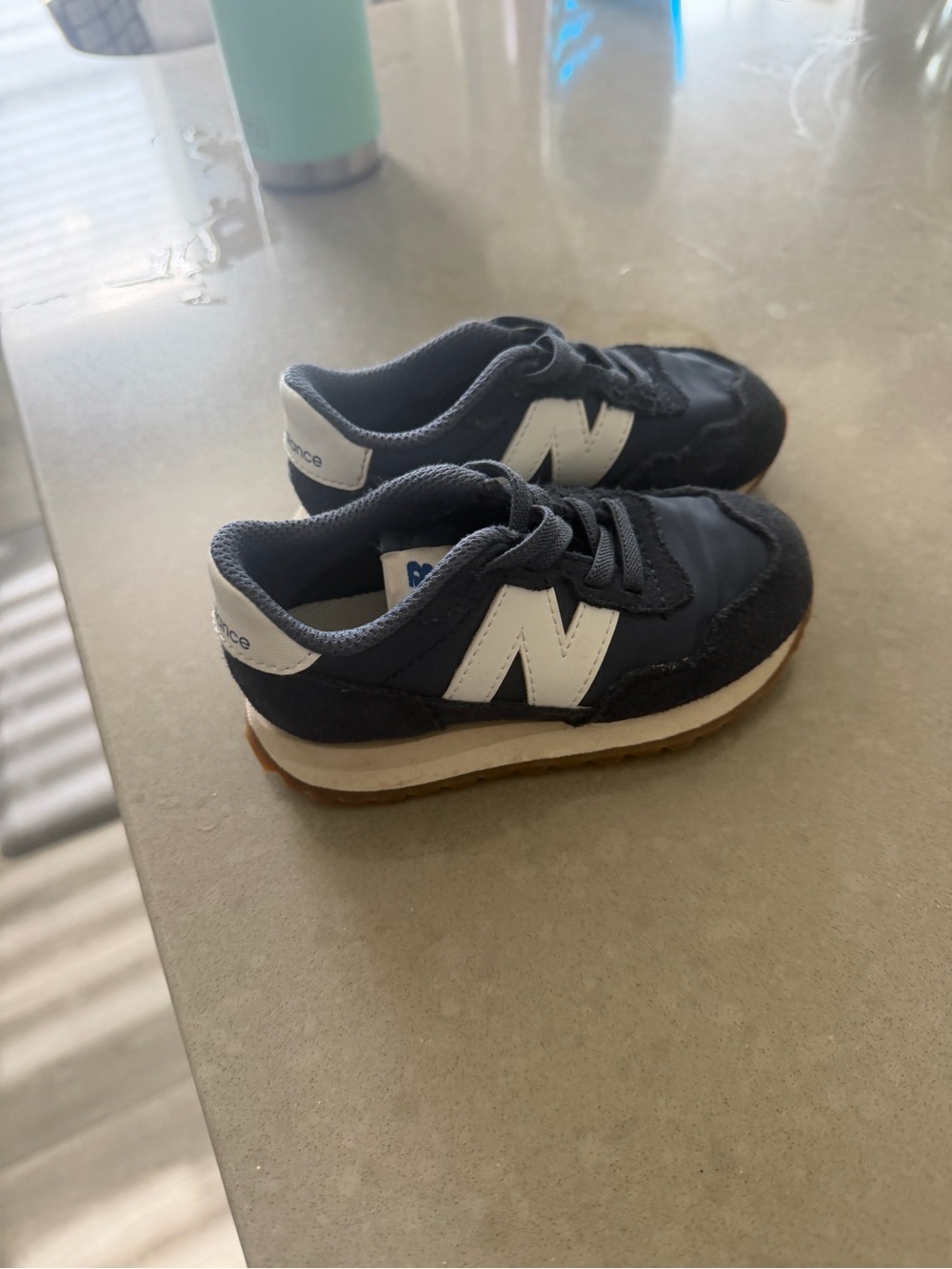 Toddler New Balance shoes size 8 Navy and White Classic Sneakers